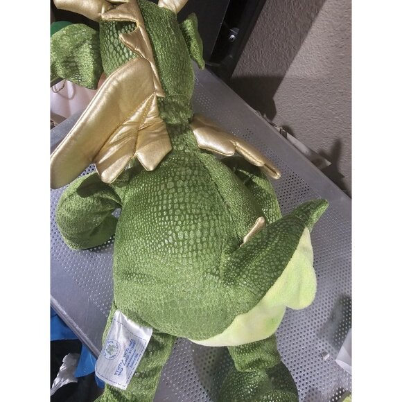 Build A Bear 2010 Year Of The Dragon Green Gold Wings 16" Retired Plush Animal - Picture 3 of 4